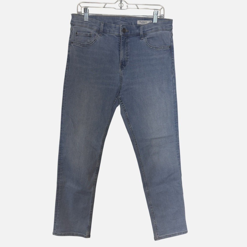 M&S Collection The Sienna Straight Leg Jeans Light Wash Blue Womens 14 Short